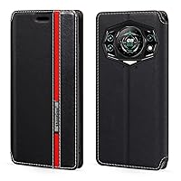 for Doogee S98 Case, Fashion Multicolor Magnetic Closure Leather Flip Case Cover with Card Holder for Doogee S98 (6.3”), Black