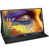 Portable Monitor -Lepow Z1-Gamut 15.6'' FHD Laptop Display [Improved Color Gamut] IPS 1080P Ultra-Slim Type-C & HDMI Second Screen, Dual Speakers, Ideal for Laptops PCs Phones Switch PS4/3 Xbox