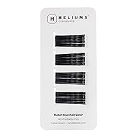 Heliums Mini Bobby Pins - Black - 40 Pack, 1.5 Inch Small Hair Pins For Thin Hair & Kids