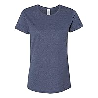 Gildan Ladies' Heavy Cotton? 5.3 oz. T-Shirt XL Heather Navy