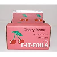 | The it Foils by F-it Foils | Foils for Hair dressers, Color & Highlighting Foils, Thick Embossed Aluminum Foil Sheets, Pop-up Foils with Dispenser, 500 Pre-Cut Foils Non-Slip. | (Cherry Bomb)