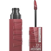 Super Stay Vinyl Ink Longwear No-Budge Liquid Lipcolor Makeup, Highly Pigmented Color and Instant Shine, Witty, Mauve Nude Lipstick, 0.14 fl oz, 1 Count