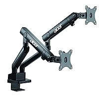 Acer Monitor Mount for 2 Monitors up to 32 Inches, VESA 75 x 75/100 x 100 mm, Two Single Arm Stands, Metal Desk Clamp, Rotatable, Tilt, Swivel, Up to 8 kg, Black