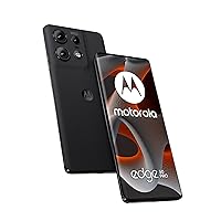 Motorola Edge 50 Pro 5G (International Version, XT2403-2) | 512GB Storage + 12GB RAM Dual-SIM (Nano, eSIM) GSM Unlocked Android 14 Smartphone (Black Beauty - Vegan Leather)