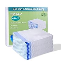 Large Commode Liners - 35 Count Bed Pan Liners Universal Fit Disposable Bedside Commode Liner Portable Toilet Bags - No Absorbent Pad