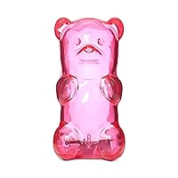 Gummygoods Squeezable Gummy Bear Night Light - Rechargeable, Portable, Squishy Lamp, 60-Min Sleep Timer - Ideal for Kids, Baby Nursery, Adults and Dorm Rooms - (Pink)
