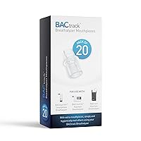 BACtrack Keychain Breathalyzer Mouthpieces (20 Count) | Compatible with BACtrack Keychain, Go, Vio and T60 Breath Alcohol Testers | Not Compatible with BACtrack C6 and C8 Breathalyzers