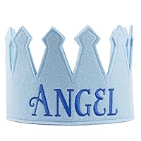 Melondipity Happy Birthday Crown Hat -light Blue Felt Birthday Crown for Boys - Personalized & Customized Birthday Hats for Kids 1-8 Years Old – Birthday Cap for Children