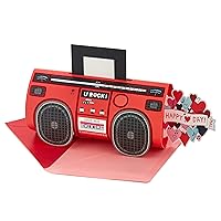 Hallmark Pop Up Valentines Day Card for Husband, Wife, Boyfriend, Girlfriend (Boombox)