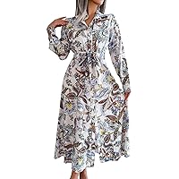 Women Summer Boho Dress Knot Front Deep V Neck Short Sleeve Floral Tiered Casual Party Beach Maxi Cute Casual