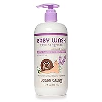 2-in-1 Baby Wash, Hypoallergenic Body Wash with Organic Ingredients, Baby Bath Essentials, Calming Lavender, 17 fl. oz.