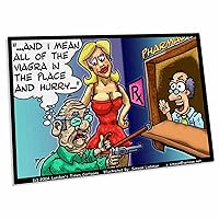 3dRose Old Man Holds Up Pharmacy for Viagra - Desk Pad Place Mats (dpd-2330-1)