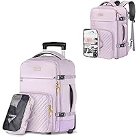DEEGO Carry on Backpack and Rolling Backpack for Women
