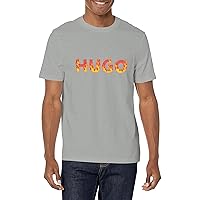 HUGO Men's Flames Logo Short Sleeve Tshirt