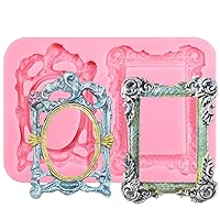 Sugarcraft 2 Mirror or Photo Frames or Picture Frame Candy Silicone Mold
