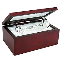 Stephan Baby Satin-Lined Rosewood Keepsake Box with 4