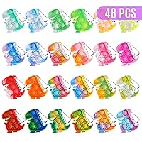 Pop Fidget Toys Bulk Its 48 Pack Mini Pops Keychains for Kids It Din Birthday Party Supplies Prize Box Toys for Kids Students Prizes for Kids Classroom Small Bubble Stuffers Toddler Boys Grils Cheap…