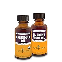 Herb Pharm Calendula Oil, 1 Oz and St John's Wort Topical Oil, 1 Oz Herbal Gift Set