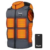Heated Vest for Men Lightweight - Detachable Heated Hood and 7.4V 16000mAh Battery Pack, Mens Heated Vest