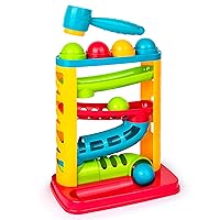 Durable Pound A Ball Toys for Toddler, Stacking, Learning, Active, Early Developmental Hammer Montessori Toys, Fun Gifts for Boy & Girl - STEM Educational Toy - Great Birthday Gift Ages 1 2 3
