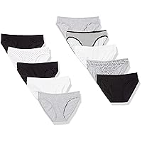 Amazon Essentials Women's Cotton Bikini Brief Underwear (Available in Plus Size), Multipacks