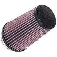 K&N Universal Clamp-On Air Intake Filter: High Performance, Premium, Washable, Replacement Filter: Flange Diameter: 3.5 In, Filter Height: 8 In, Flange Length: 1.25 In, Shape: Round Tapered, RU-1045