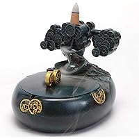 CHUNCIN - Feng Shui Decorations for Home, Money Frog/Money Tree Ashtrays for Cigarettes for Indoor Outdoor, Backflow Incense Burner, Prosperity Decoration,C (Color : A) (Color : A)