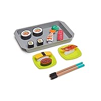 Complete Sushi Restaurant Pretend Play Set, Children’s Pretend Food and Chopsticks, Play Kitchen Accessories for Girls and Boys