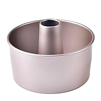 Angel Food Cake Pan, 6-Inch Non-Stick Vortex-Shaped Tube Pan Kugelhopf Mold for Oven and Instant Pot Baking (Champagne Gold)