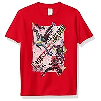 Warner Brothers Justice League Double Takedown Boy's Premium Solid Crew Tee