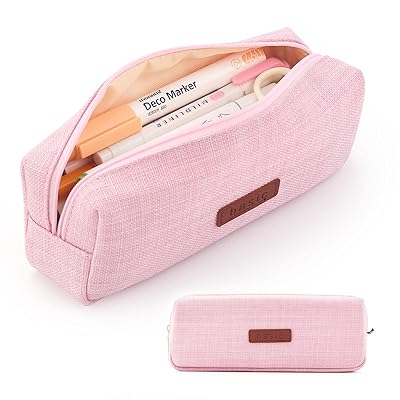Angoo Classic Pocket Pen Pencil Case, Fold Canvas Stationery Storage Bag  Organizer For Cosmetic Tra
