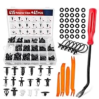 415 Pcs Car Retainer Clips & Fastener Remover - 18 Most Popular Sizes Auto Push Pin Rivets Set -Door Trim Panel Clips Compatible with GM Ford Toyota Honda Chrysler,2 Years Warranty (CL-19)