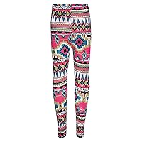 Kids Girls Aztec Tribal Foil Print Skater Dress Midi Dress Crop Top Legging Jumpsuit Playsuit New Age 7-13 Years