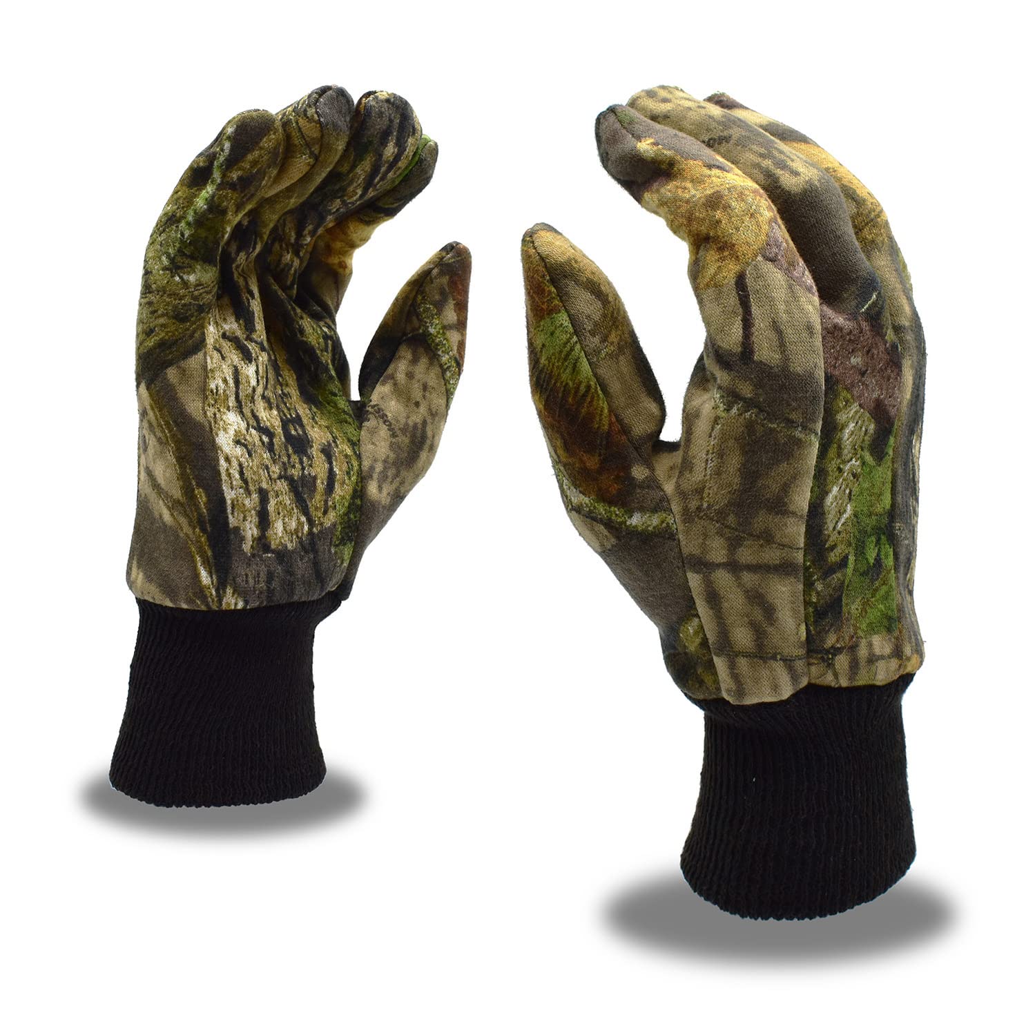 Cordova 14031MSY Heavy-Weight Jersey Cotton Knit Wrist Hunting Gloves, Mossy Oak Break-Up Country, Large