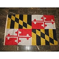 AES 3x5 Maryland MD State Embroidered Sewn 210D Nylon Flag 3'x5' Banner with Grommets