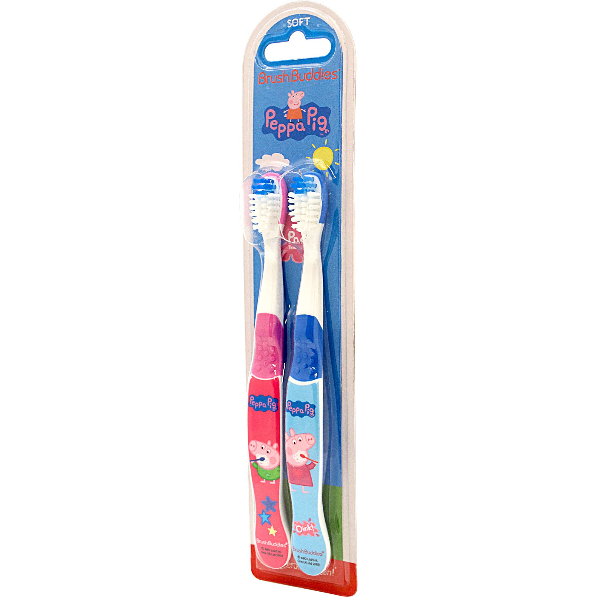 Brush Buddies Peppa Pig 2 Pack Toothbrush
