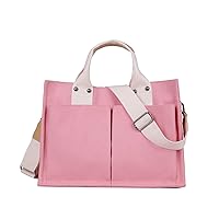 Simple and Fashionable Multi Pocket Canvas Tote Bags for Women