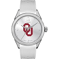 Timex Women's Collegiate Athena 40mm Watch – Oklahoma Sooners with Light Blue Silicone Strap