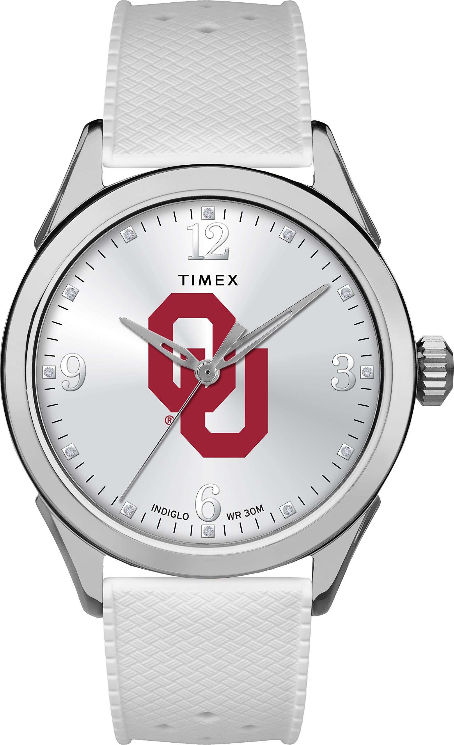 Timex Women's Collegiate Athena 40mm Watch – Oklahoma Sooners with Light Blue Silicone Strap