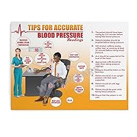 LTTACDS Tips for Accurate Blood Pressure Readings Poster Canvas Painting Wall Art Poster for Bedroom Living Room Decor 16x12inch(40x30cm) Unframe-style