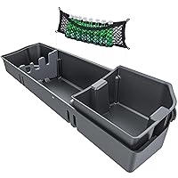 Underseat Storage Compatible with Ford F150(2015-2024)&Super Duty(2017-2024) SuperCrew/Crew Cab, Upgraded Rear Under Seat Organizer Cargo Box for F-150 F250 F350 F450 F550