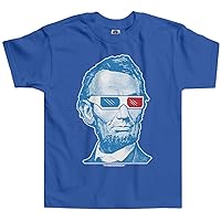 Threadrock Little Boys' Abraham Lincoln 3D Glasses Toddler T-Shirt