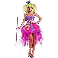Forum Novelties womens Circus Sweeties Tutu Lulu the Clown Costume Party Supplies, Pink, Standard US