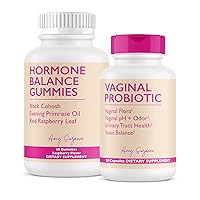 Amy Suzanne Hormone Balance Gummies & Vaginal Probiotic for Women - Supports Hormonal Health, pH Balance, Yeast, Gut Flora & Bloating - 1 Month Supply
