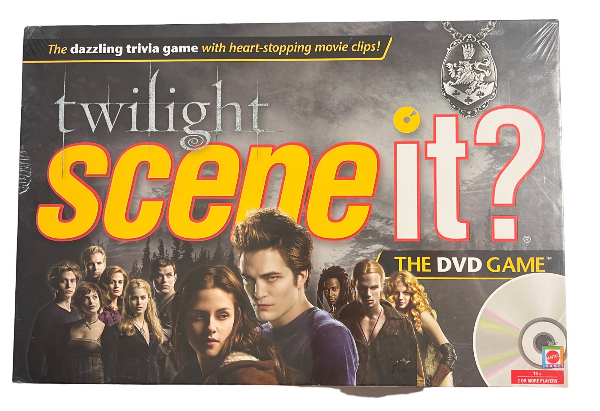 Scene It? Trivia DVD Board Game - TWILIGHT with DVD, Game Board, 4 Movers, 100 Trivia Cards, 20 Fate Cards, 4 Category Reference Cards, 1 Six-Sided Numbered Die, 1 Eight-Sided Category Die and Instruction Sheet Plus Bonus Activities