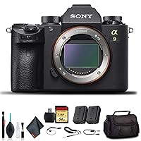 Sony Alpha a9 Mirrorless Camera ILCE9/B with Soft Bag, Additional Battery, 64GB Memory Card, Card Reader, Plus Essential Accessories