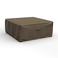 Budge NeverWet Hillside Square AC Cover, Premium Outdoor Waterproof Air Conditioner Covers, Medium, Black and Tan Weave