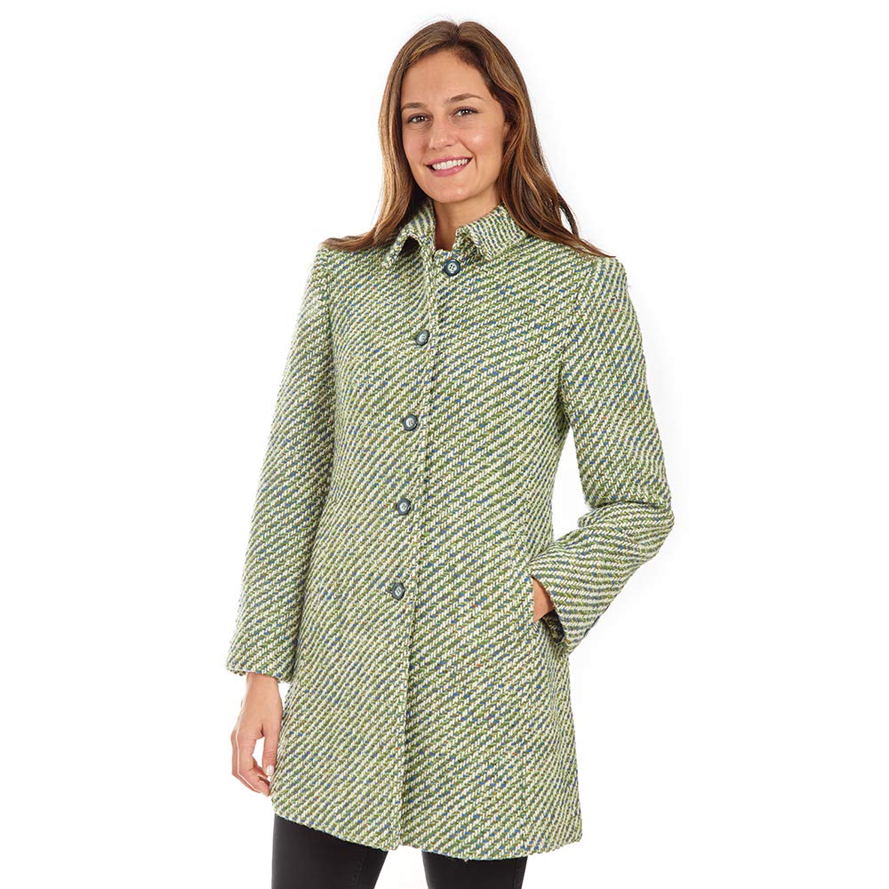 Donatella Women's Single Breasted Wool Walker Coat
