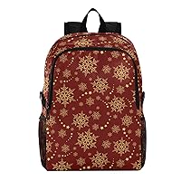 ALAZA Christmas Snowflakes and Stars Winter Packable Backpack Travel Hiking Daypack