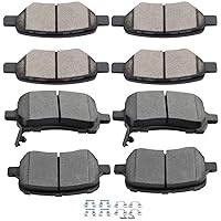 SCITOO D1160 D1033 Front Rear Ceramic Brake Pads Sets Fit For Chevrolet Cobalt 2008,For Chevrolet For Malibu 2004-2012,For Pontiac G5 2007-2009,For Pontiac G6 2006-2010,For Saturn Aura 2007-2009